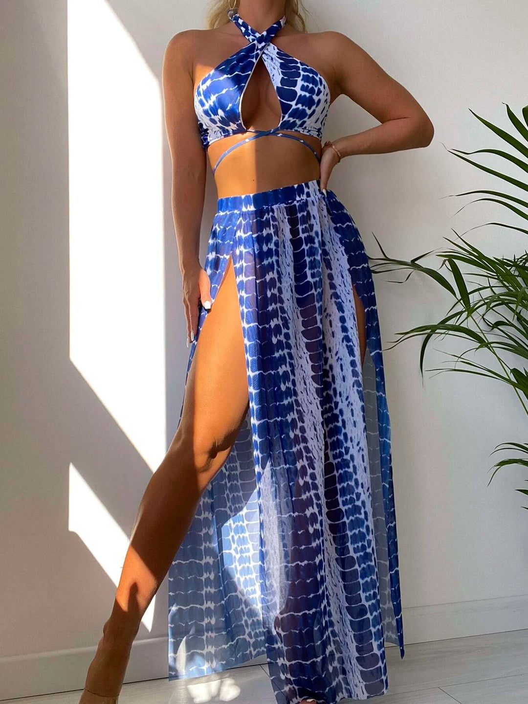 Damen Bikinistyle mit transparentem Maxirock Echo Archiv