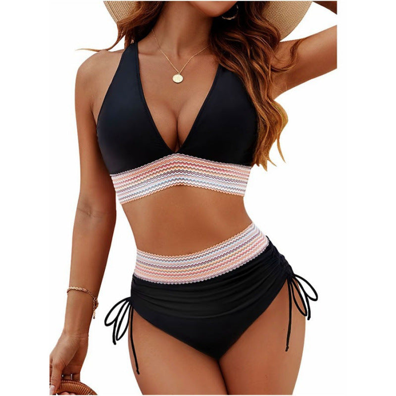 Damen Triangel-Bikini mit verstellbaren Riemen und moderner Rüschenoptik Echo Archiv