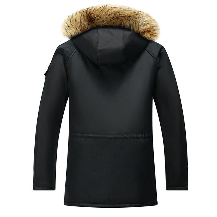 Herren Thermo-Outdoorparka mit Kunstfellkapuze, gesteppter Innenfütterung und multifunktionalen Taschen Echoarchiv