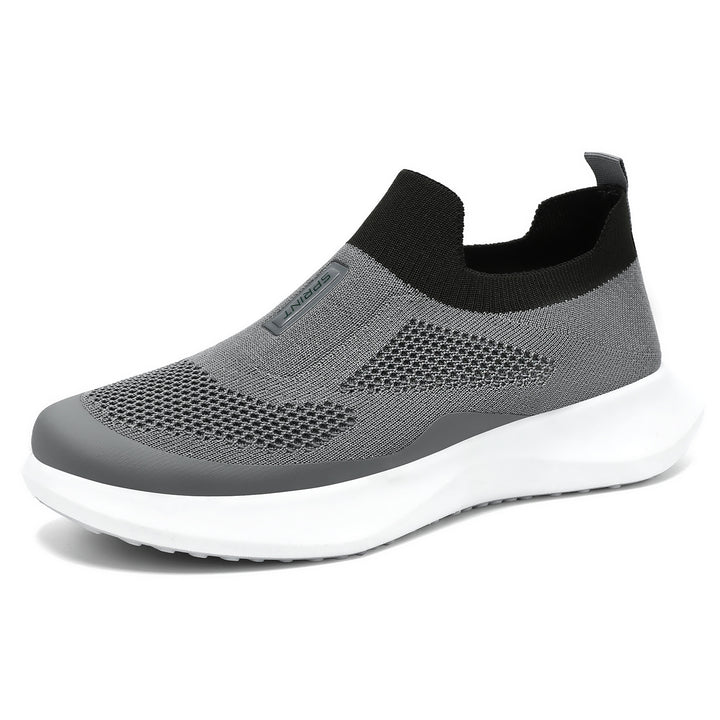 Damen nan leichter Strick-Slip-On Sneaker mit sockenähnlichem Schaft, elastischem Einstieg und ergonomischer Memory-Plateausohle Echo Archiv