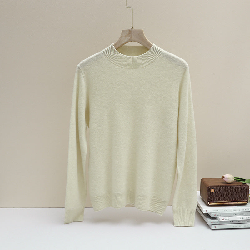 Damen Feiner Longsleeve-Rundhalspullover mit verstärktem Rippenkragen & schmeichelnder Hüftlänge Echo Archiv