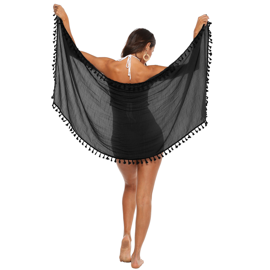 Damen luftiger Strandsarong mit dekorativen Quasten Echo Archiv