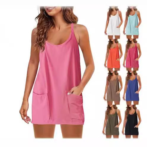 Damen lässiges Nachtkleid mit Taschen – Lunéa