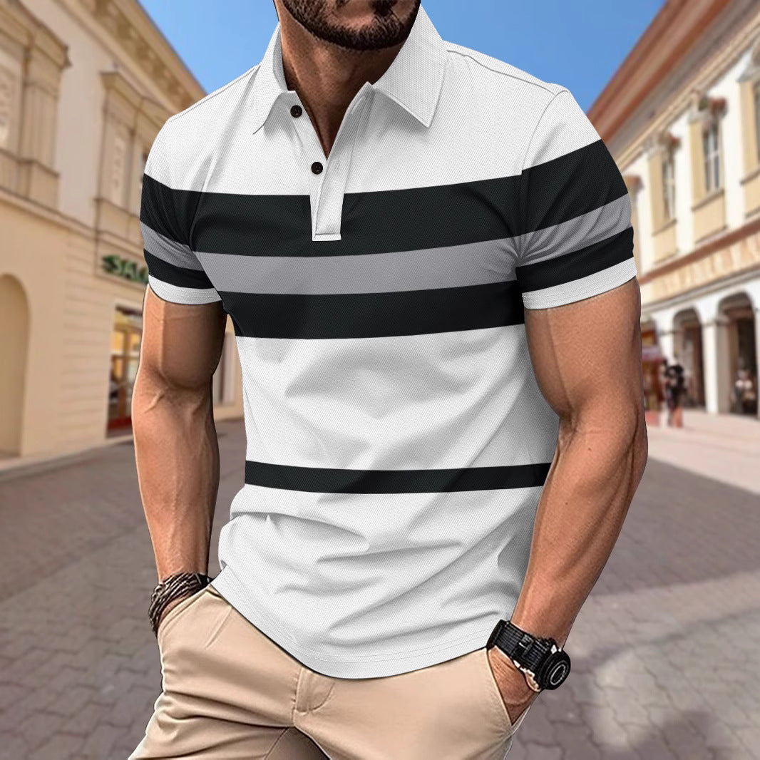 Herren Polohemd mit modischem Kragen und eleganten Akzenten Echoarchiv