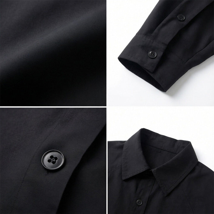 Damen Oversize-Blusenshirt aus fließendem Stretch mit Hemdkragen Echoarchiv
