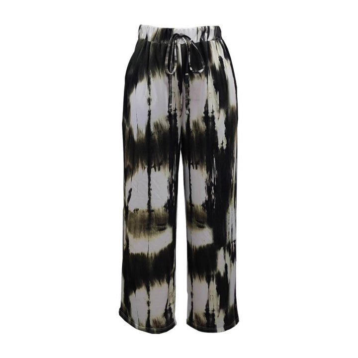 Damen Weite Stoffhose mit einzigartigem Batikdesign Echo Archiv