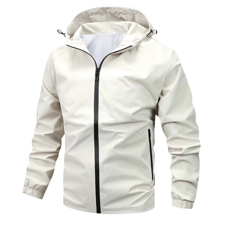 Herren wasserdichte Sportjacke mit verstellbarer Kapuze Echoarchiv