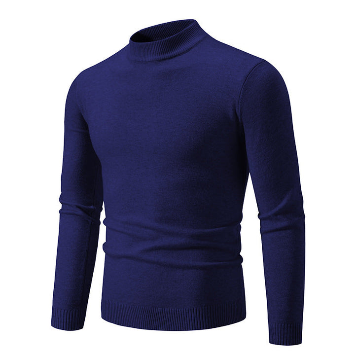 Herren Feinstrickpullover mit hohem Kragen und elastischen Bündchen Echoarchiv