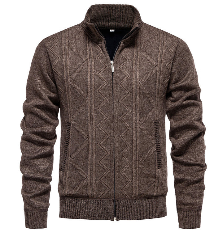 Herren Strickjacke mit hochwertigem Zipper und strukturiertem Design Echoarchiv