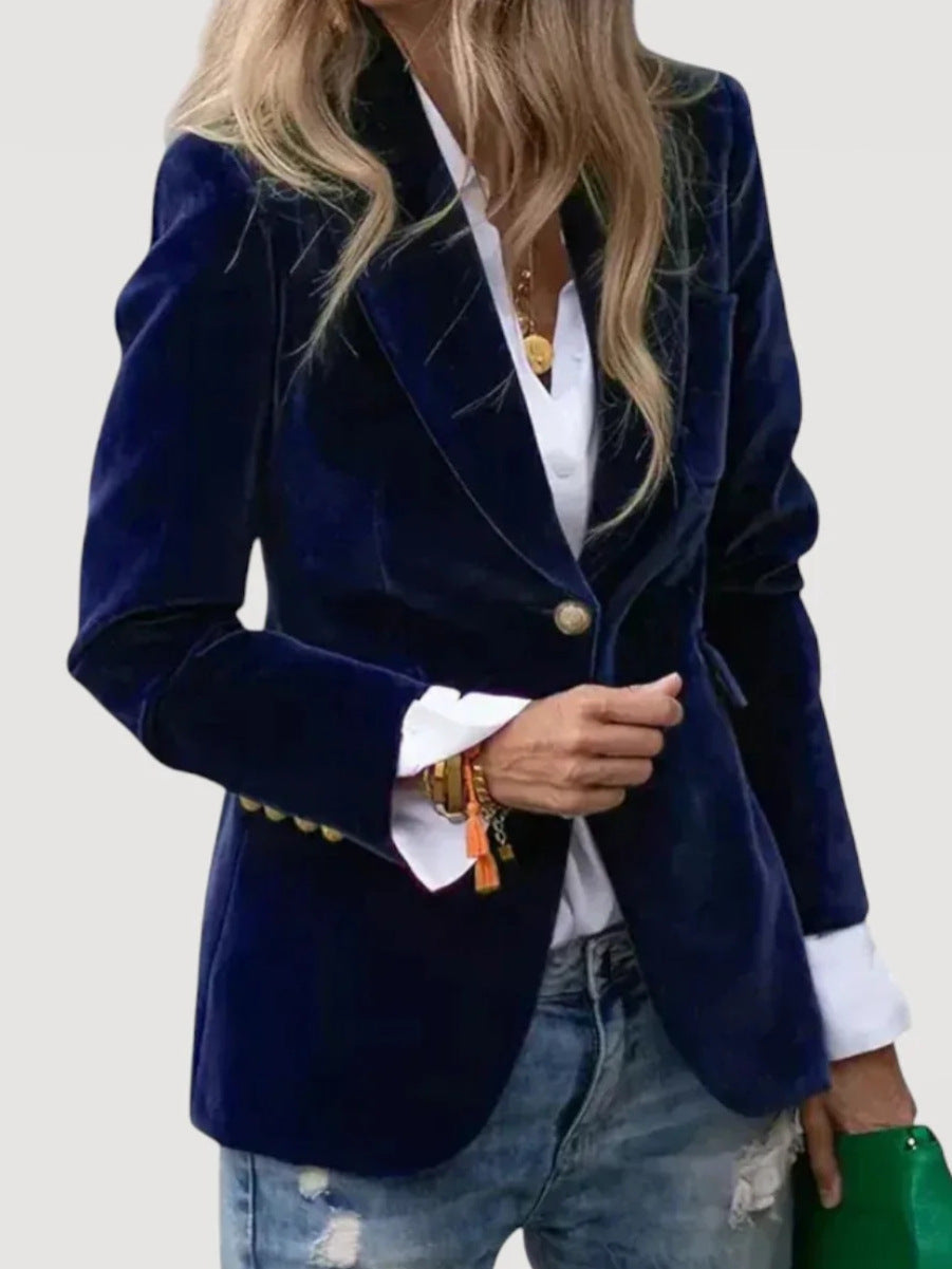 Damen Eleganter Samt Blazer – Valéne