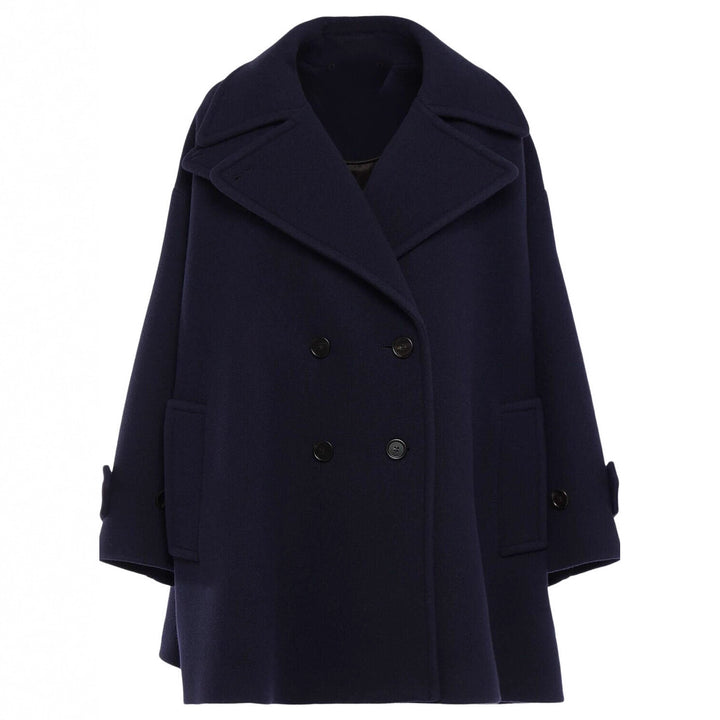 Damen Oversize-Cape-Mantel mit Doppelreiher und weitem Revers Echoarchiv