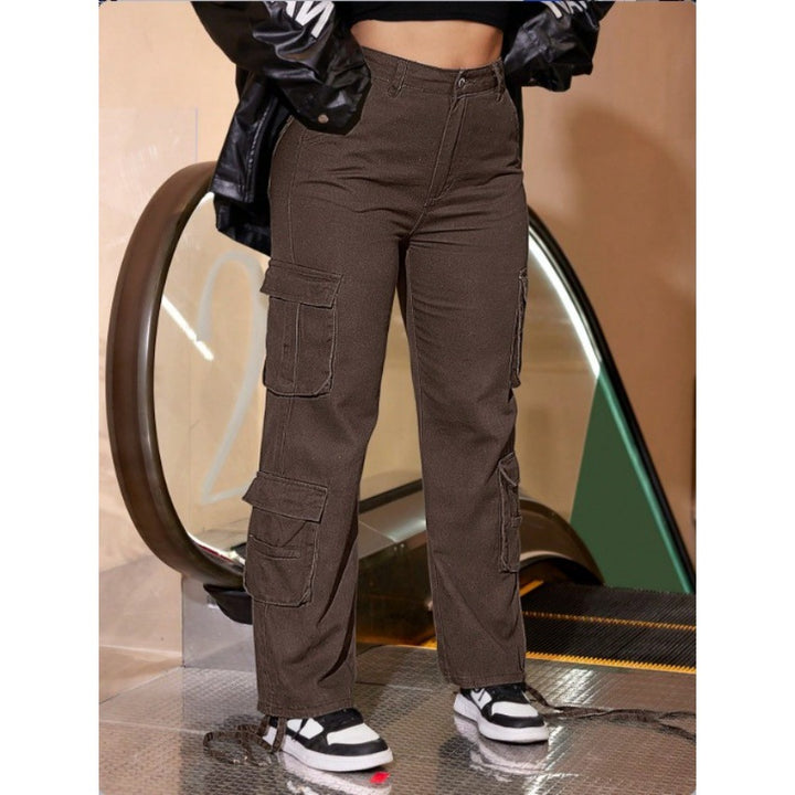 Damen Utility-Cargo-Chino mit Mehrfach-Pattentaschen und Kordelzugsaum Echo Archiv