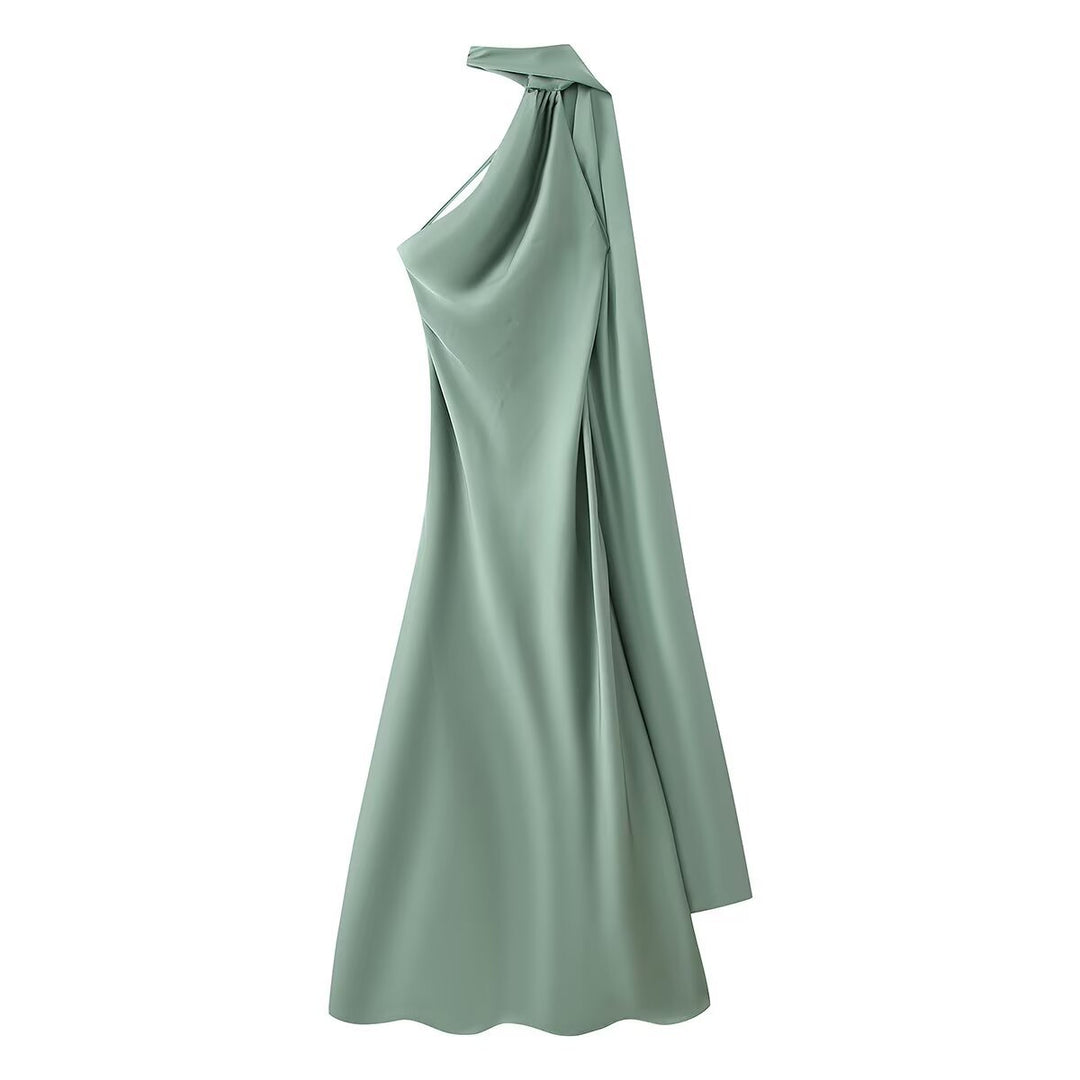 Damen Maxikleid mit elegantem Halterneck und fließendem Schnitt Echo Archiv