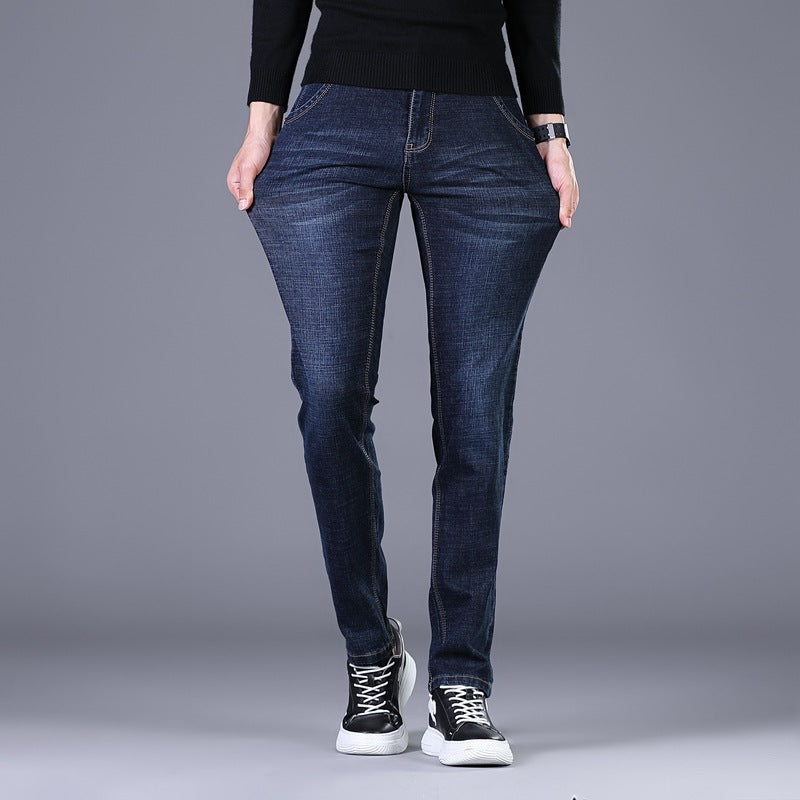 Damen Elastische Slim‑Straight-Jeans mit hohem Komfortbund Echo Archiv