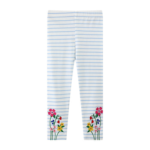 Mädchen Leggings mit buntem Blütenstickdesign Echo Archiv