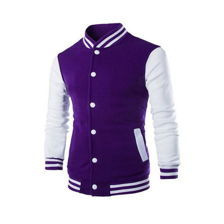 Herren Collegejacke mit kontrastierenden Ärmeln und Sportdetails Echoarchiv
