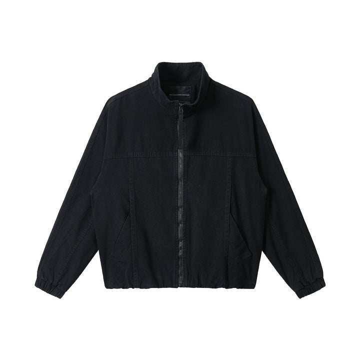Herren Boxy-Canvas-Fieldblouson mit hohem Stehkragen und elastischem Saum Echoarchiv