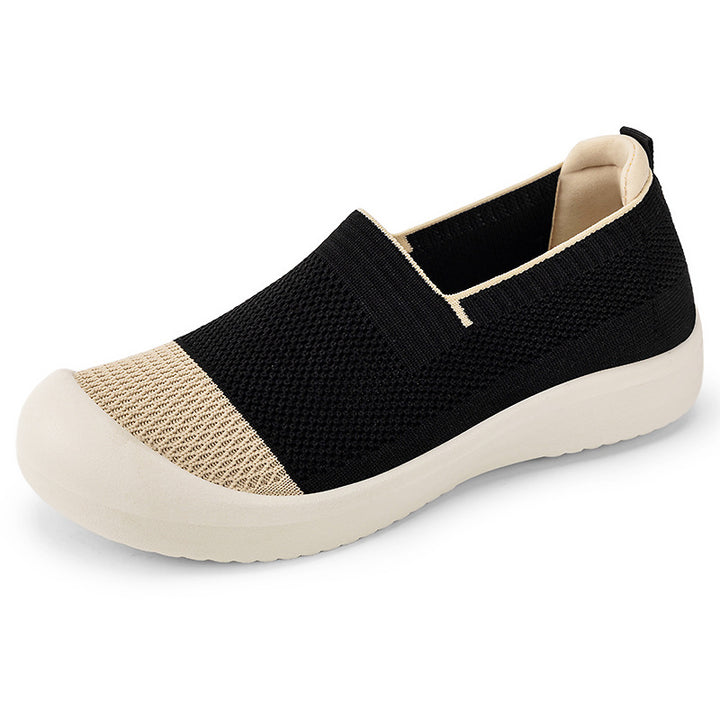 Damen nan leichter gestrickter Slip-On Sneaker mit verstärkter Zehenkappe und stoßdämpfender EVA-Plateausohle Echo Archiv
