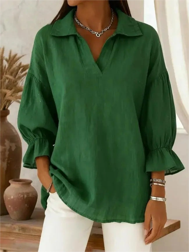 Damen Lässige und elegante Bluse mit weiten Ärmeln Echo Archiv