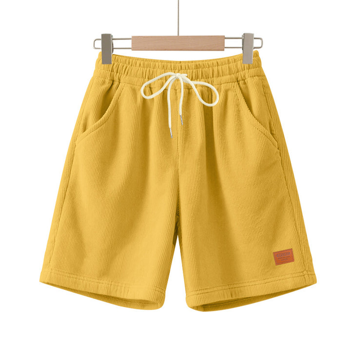 Herren nan lässige Bermudashorts aus feinstrukturiertem Baumwollmix mit elastischem Bund und Kordelzug Echo Archiv