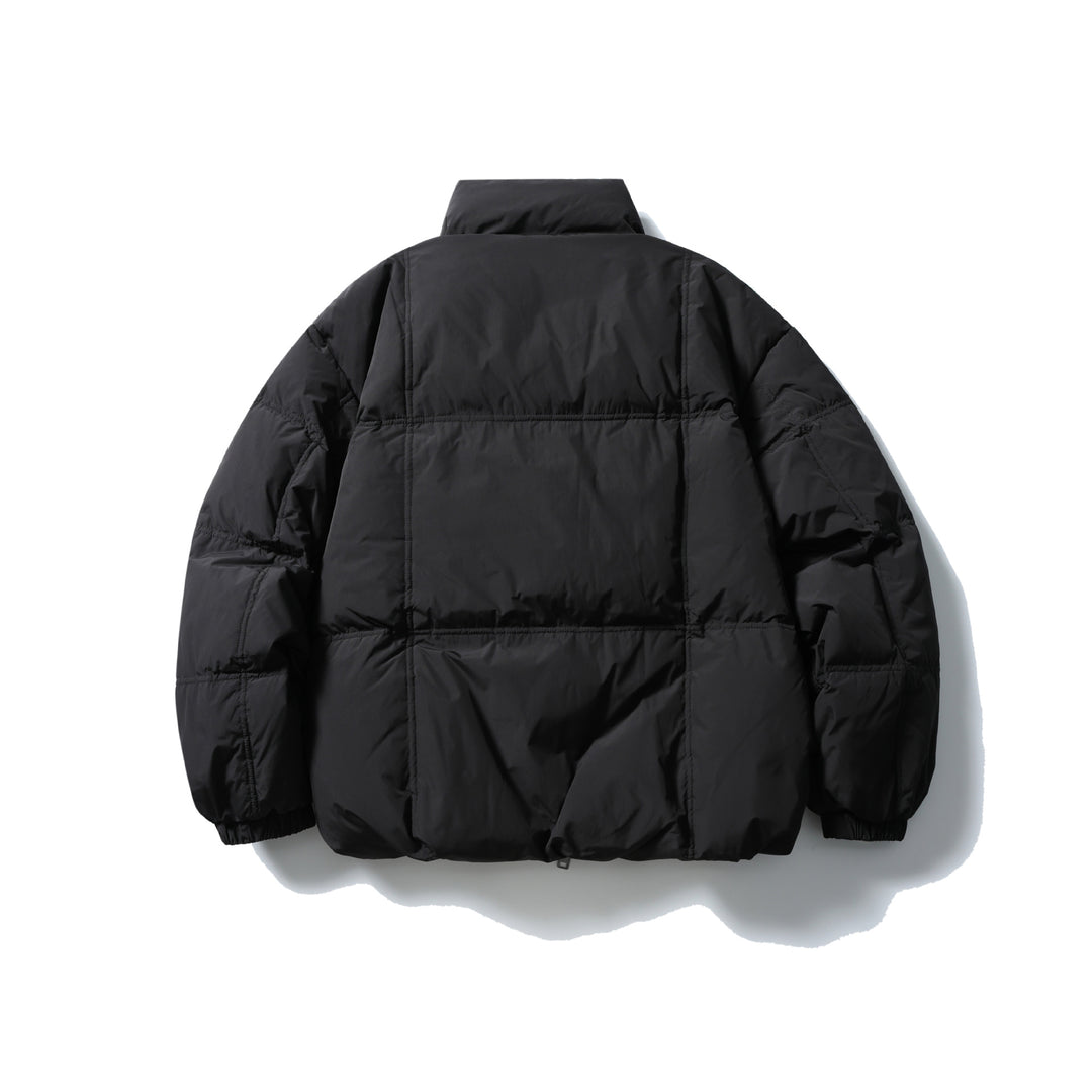 Herren Boxy-Steppjacke mit hohem Standkragen, Karo-Steppung und elastischem Saum Echoarchiv