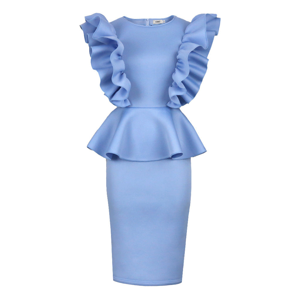 Damen Schickes Midi-Kleid mit voluminösen Rüschen Echo Archiv