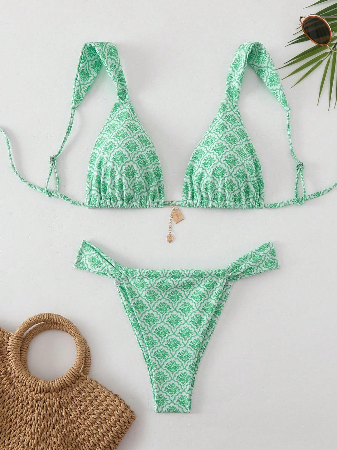 Damen Triangel-Bikini mit verspieltem Mustermix Echo Archiv
