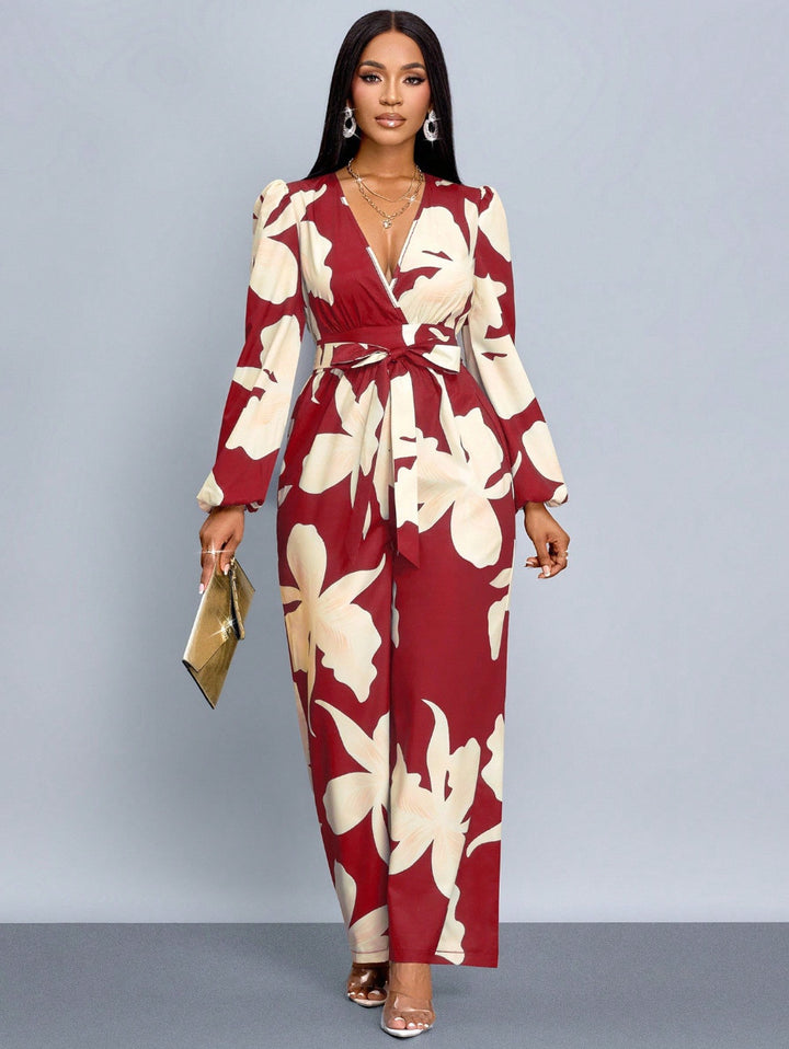 Damen Elegantes Maxikleid mit tiefem V-Ausschnitt und Novoline Echo Archiv