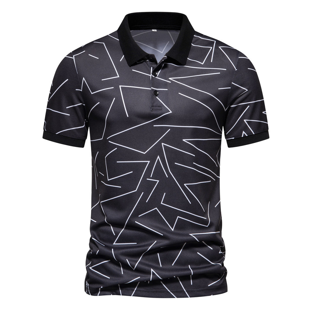 Herren Poloshirt mit modernem Grafikdesign Echoarchiv