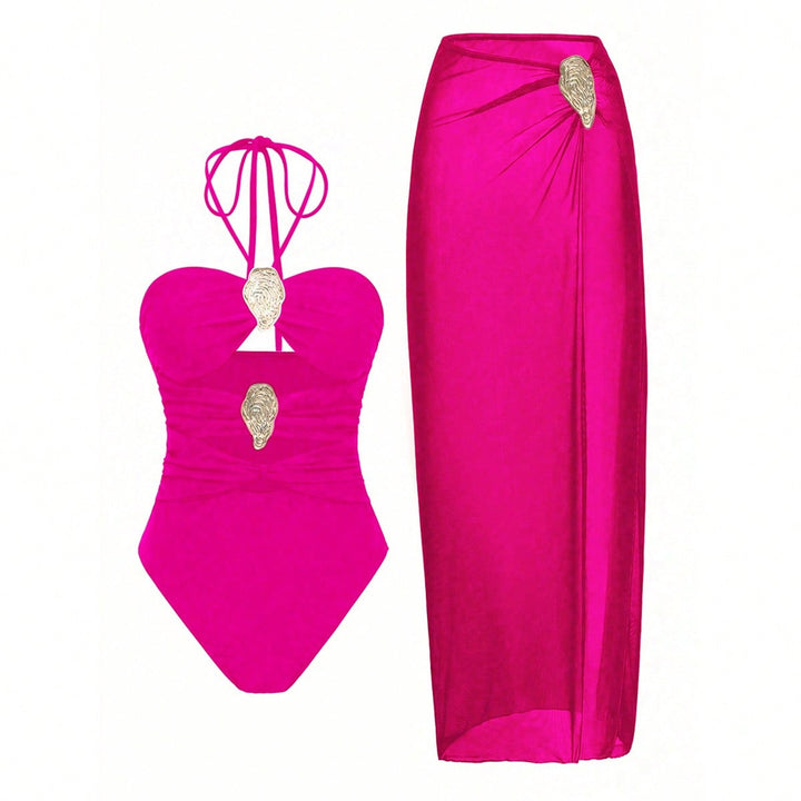 Damen Luxuriöser Badeanzug mit elegantem Überrock Echo Archiv