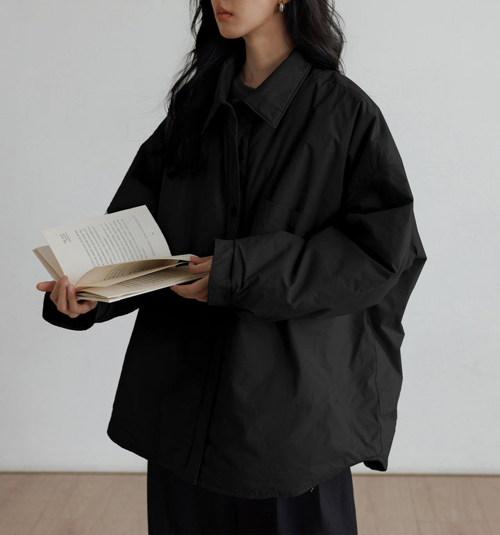 Damen Oversized Bluse mit Knopfdetail Echoarchiv