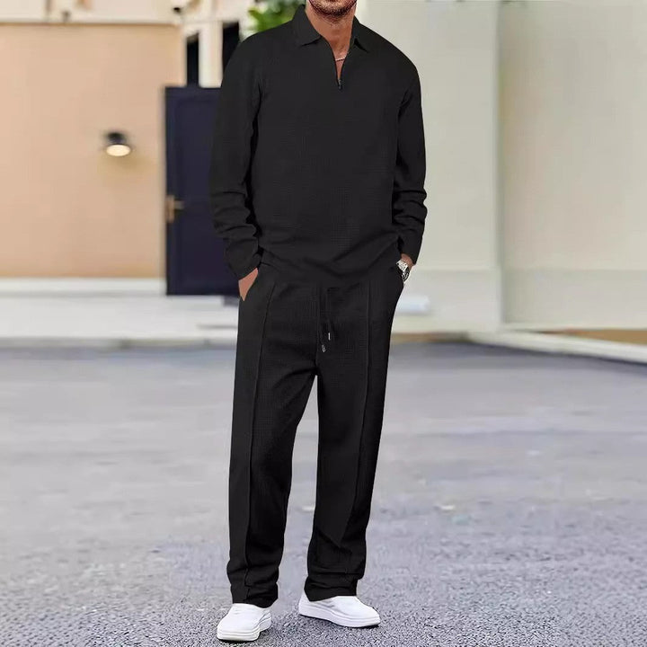 Herren sportliches Poloshirt und Jogginghose Set – Marzano