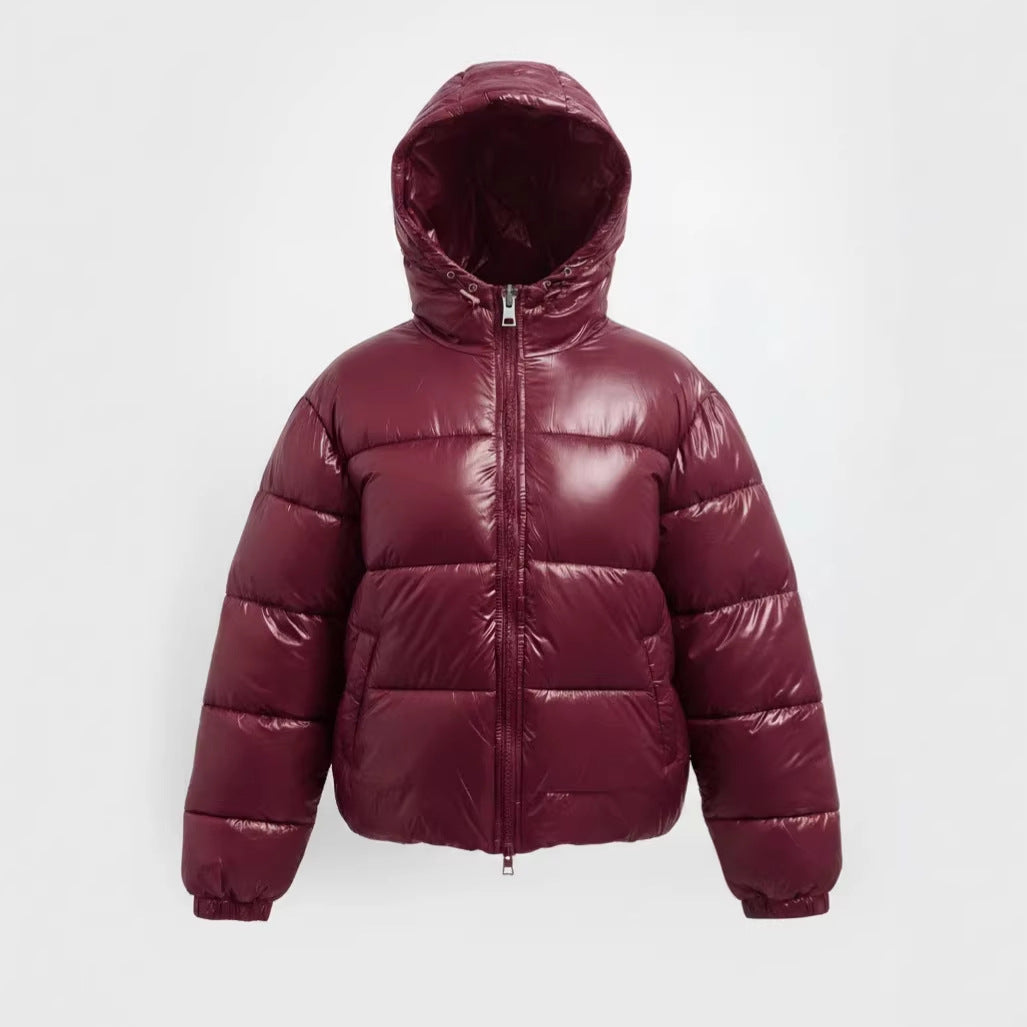 Damen Stylische Daunenjacke mit Kapuze