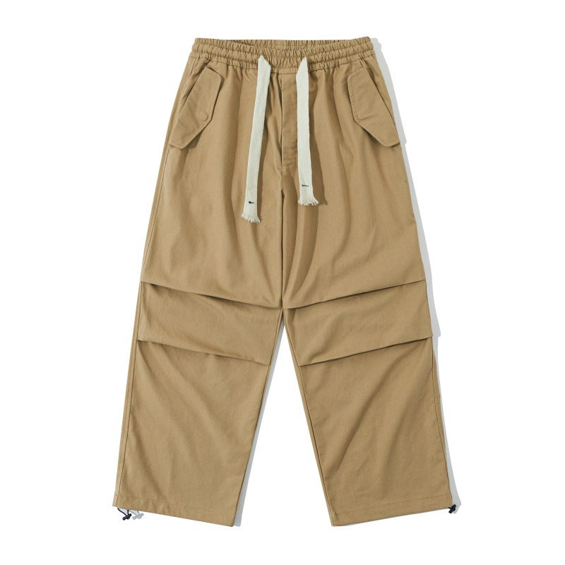 Unisex Weite Utility-Cargohose mit elastischem Bund, Kordelzug und verstellbarem Saum Echoarchiv