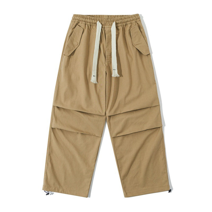 Unisex Weite Utility-Cargohose mit elastischem Bund, Kordelzug und verstellbarem Saum Echoarchiv