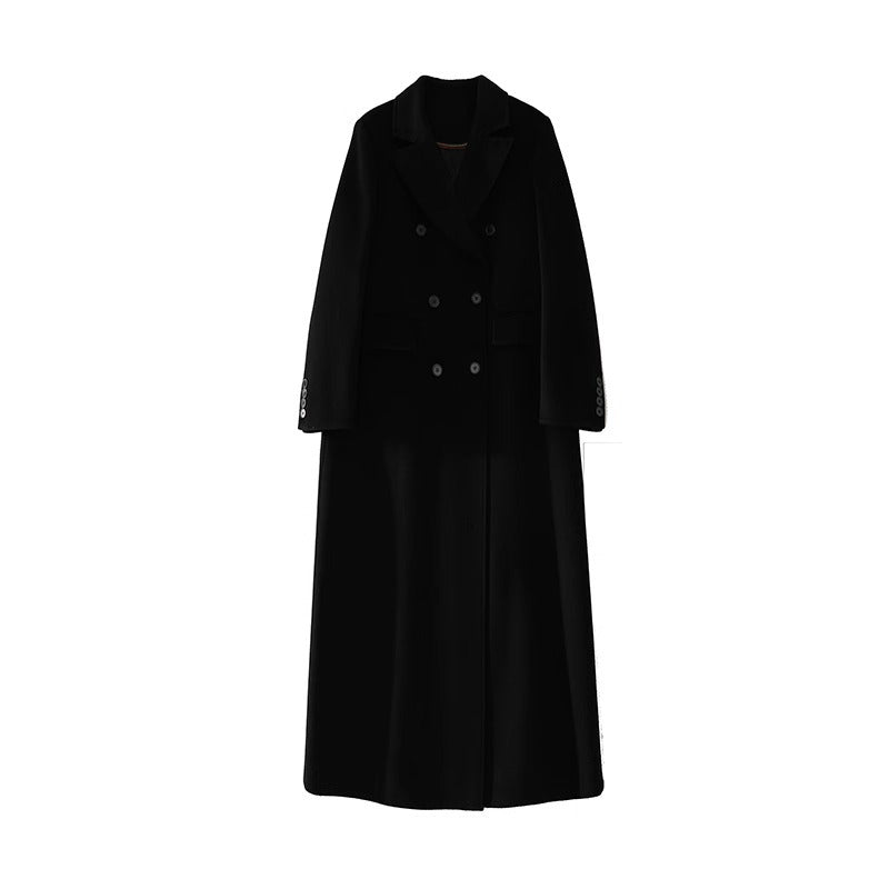 Damen Eleganter Doppeltbreasted Mantel Echoarchiv