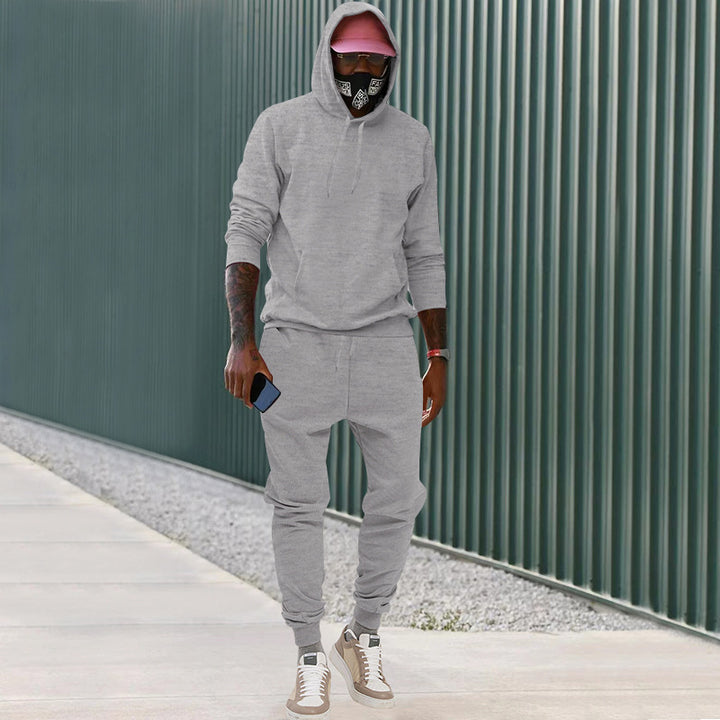 Herren lässiges Hoodie- und Jogginghose-Set Echoarchiv