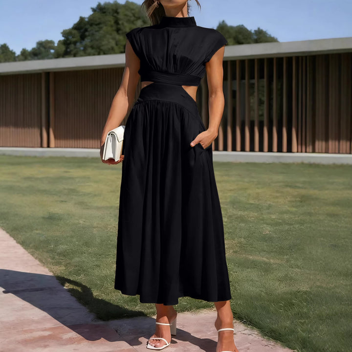 Damen Maxikleid mit elegantem Wickeldesign und raffiniertem Cut-Out Echo Archiv