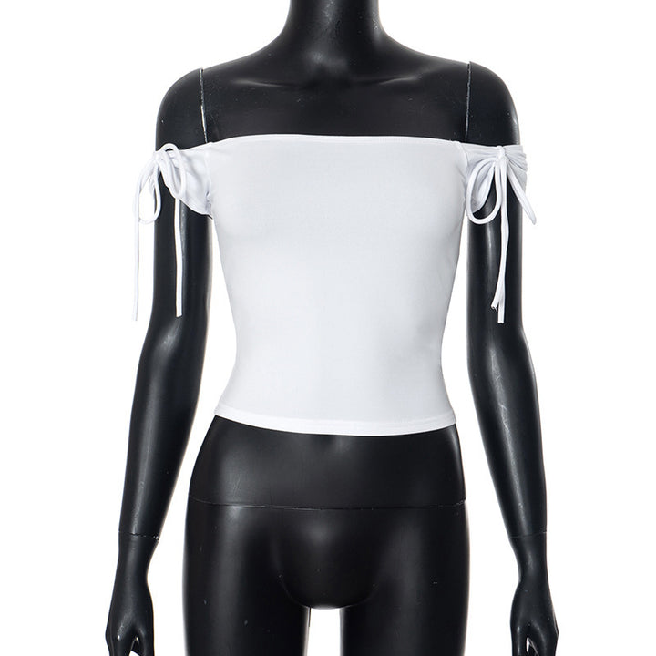 Damen Trägertop mit Off-Shoulder-Design und Bindegurten Echo Archiv