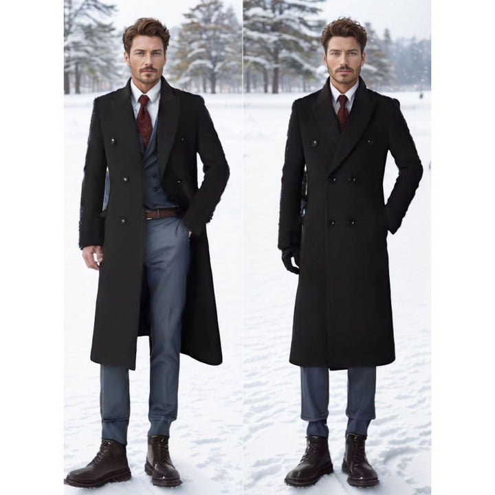 Herren eleganter, schwerer Wollmantel Echoarchiv