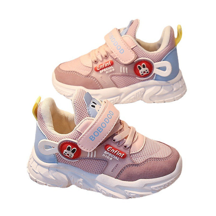 Damen Sportliche Kindersneaker mit verstellbarem Klettverschluss und niedlichem Tiermotiv Echo Archiv
