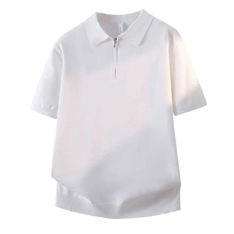 Damen Kurzarm Poloshirt mit Reißverschluss – Avérine