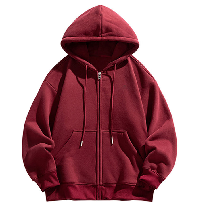 Herren Oversize Kapuzen‑Sweatjacke mit durchgehendem Reißverschluss und Kängurutasche Echo Archiv
