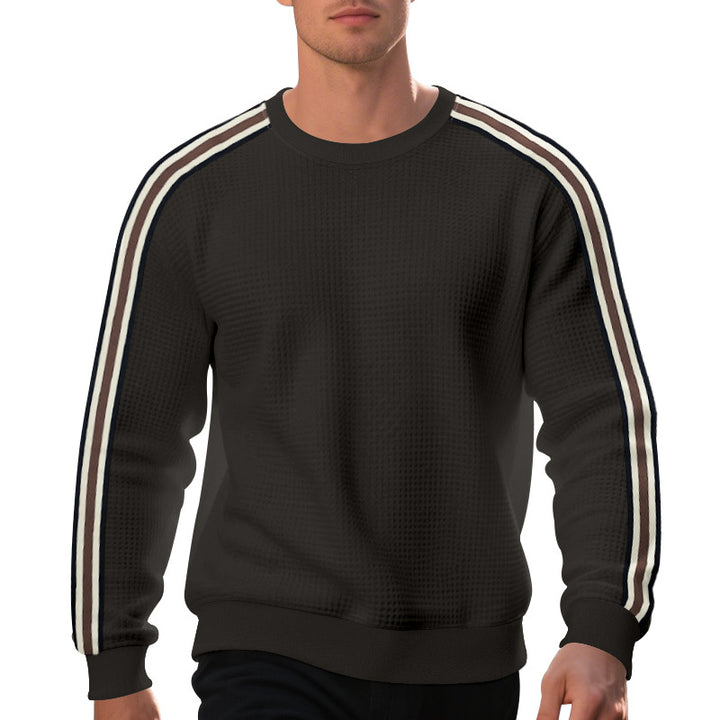 Herren Sportlicher Sweatshirt mit strukturiertem Design und seitlichen Streifen Echoarchiv