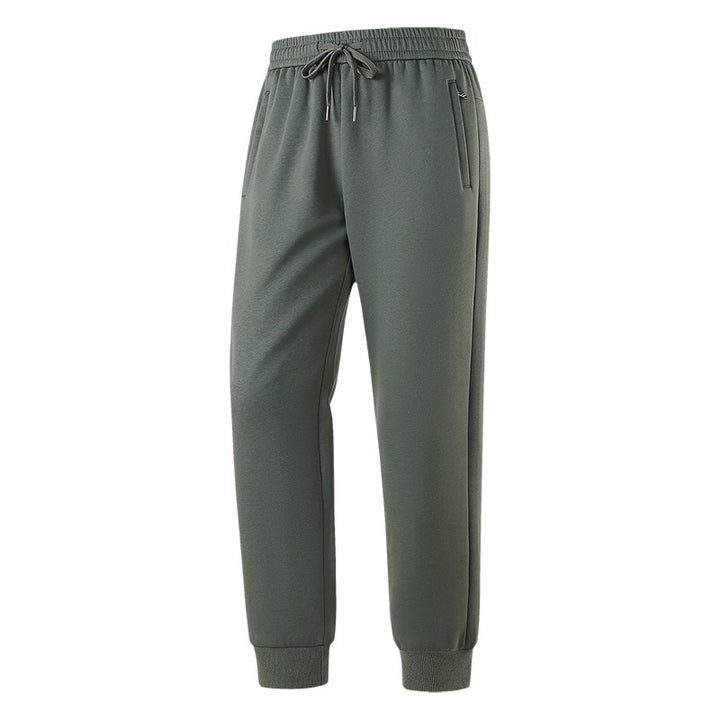 Herren Slim-Fit Freizeithose aus atmungsaktivem Funktionsfleece mit Kordelbund, Reißverschlusstaschen & Rippbündchen Echoarchiv