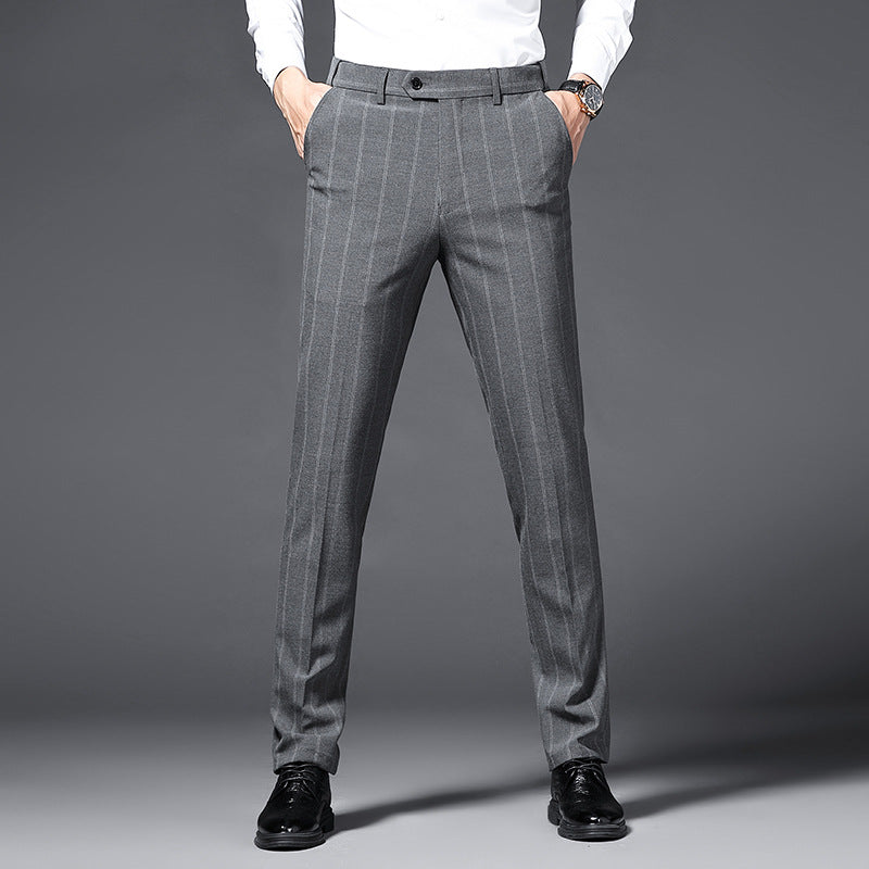 Herren elegante gestreifte Anzughose Echoarchiv