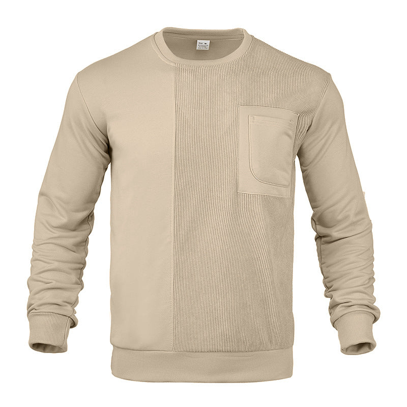 Herren modischer Sweatshirt mit strukturiertem Design und praktischer Brusttasche Echoarchiv