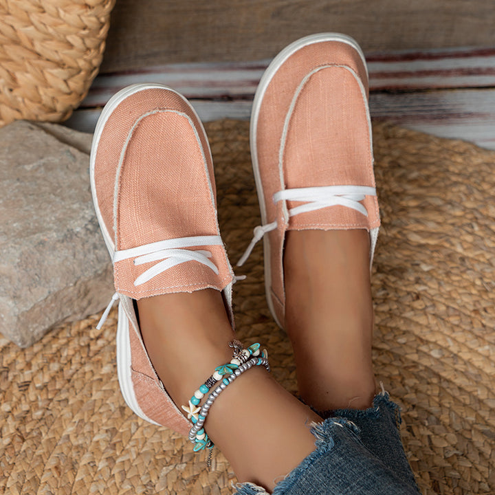 Damen  lässige Leinen-Slipper mit gepolstertem Memory-Fußbett und rutschfester Flexsohle Echo Archiv