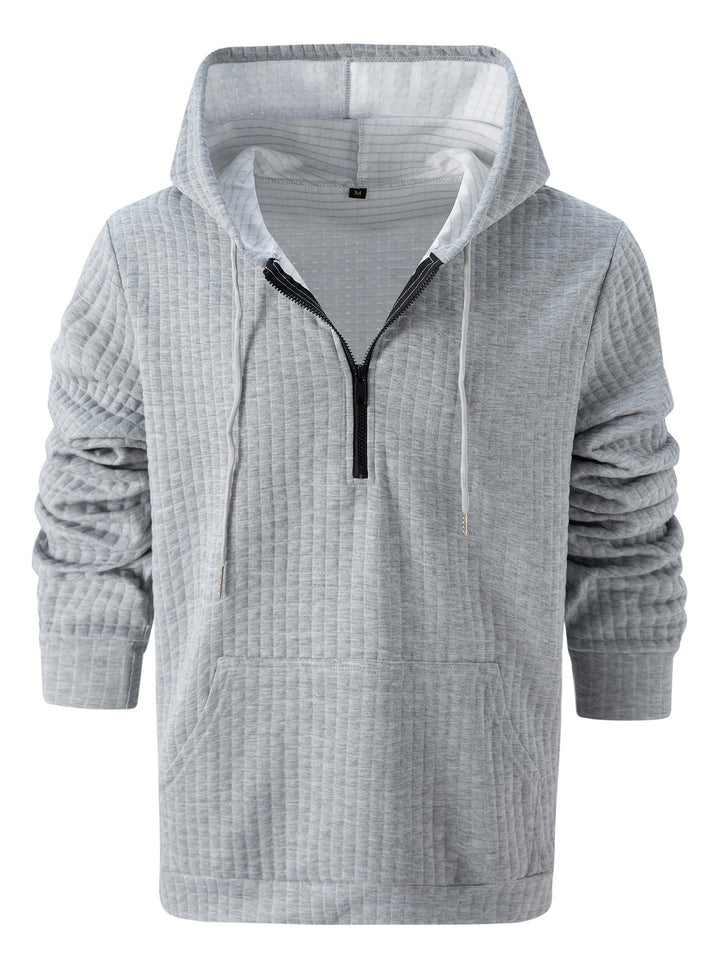 Herren lockerer Hoodie mit Reißverschluss und Kängurutasche Echoarchiv