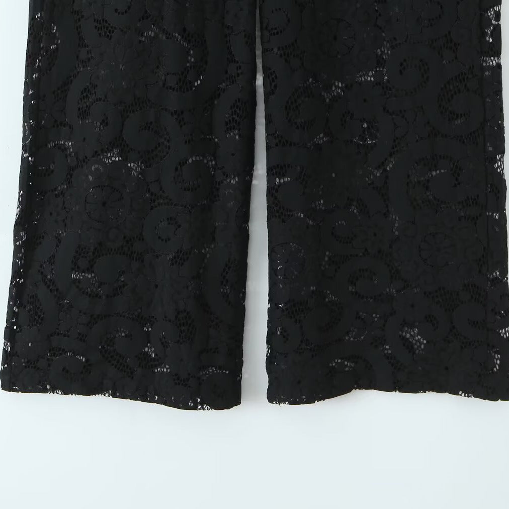 Damen weite Spitze Hose mit elegantem Schnitt und luxuriösem Design Echo Archiv